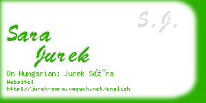 sara jurek business card